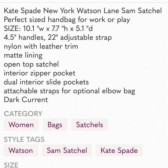 Kate Spade Vinyl Bag Crossbody - Picture 9 of 10